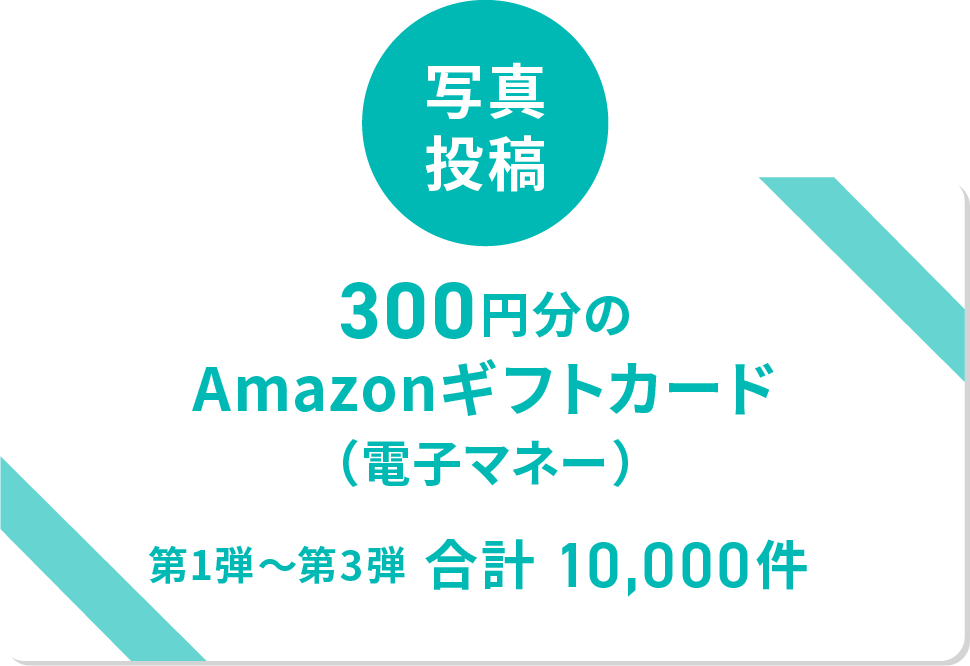 写真投稿 300円分のAmazonギフトカード（電子マネー）
